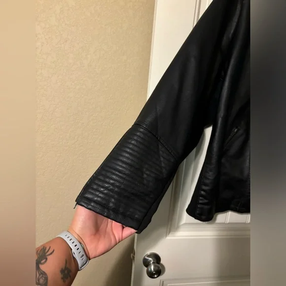 Torrid Faux Leather Collarless Moto Jacket - Picture 14 of 14